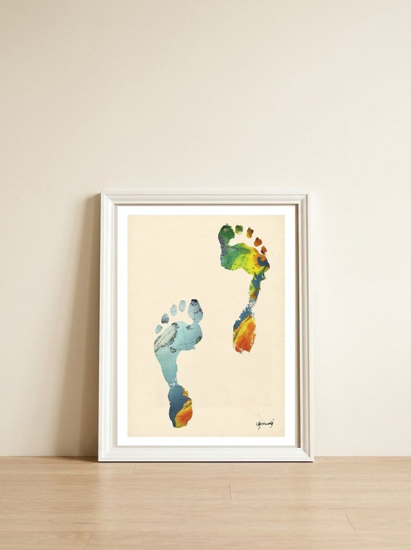 Armchair Traveller — framed, leaning against the wall