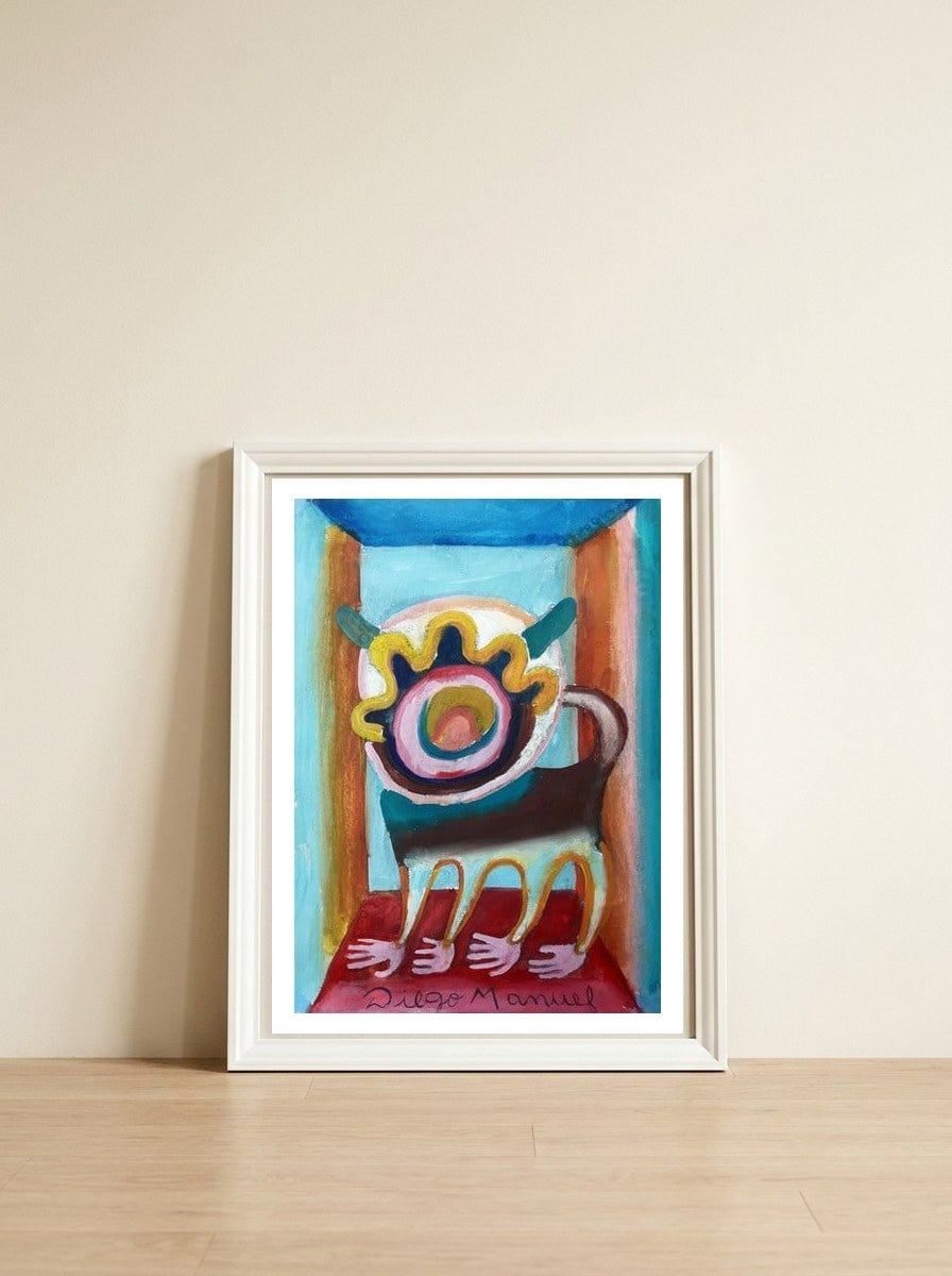 Animal Extraterrestre 7 — framed, leaning against the wall