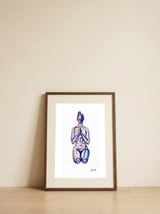 Vajrasana — framed, leaning against the wall thumbnail