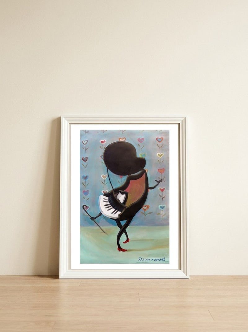 Piano De Gala — framed, leaning against the wall