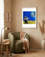 Space Hiking framed in a tender room thumbnail
