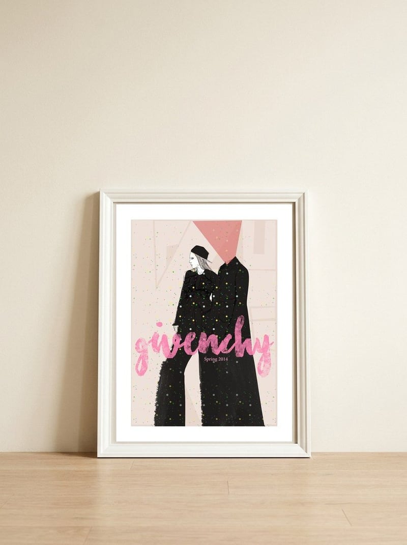 Givenchy — framed, leaning against the wall