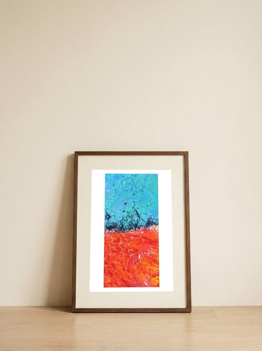 Walking on the Sun — framed, leaning against the wall