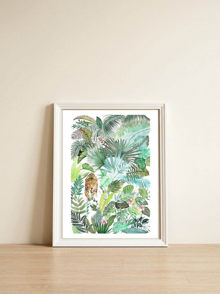 Jungle Leopard 03 — framed, leaning against the wall
