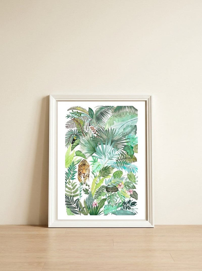 Jungle Leopard 03 — framed, leaning against the wall