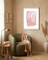 Palm Leaves On Pink framed in a tender room thumbnail
