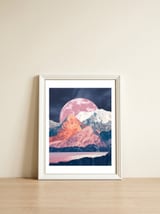 Pink Moon Rising — framed, leaning against the wall thumbnail