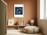 Exotic Jungle Birds At Night framed in a gentle room thumbnail