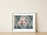 Green Jungle Toucans Color Look — framed, leaning against the wall thumbnail