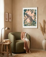 Vintage Peacock framed in a tender room thumbnail