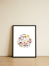 Mushroom Patch — framed, leaning against the wall thumbnail