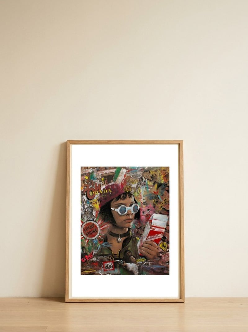Mathilda, Leon The Professional — framed, leaning against the wall