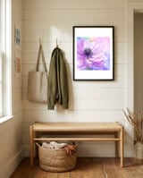 Wispy Purple Anemone framed in a relaxed room thumbnail