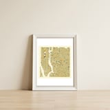 NEW YORK MAP — framed, leaning against the wall thumbnail