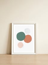 Abstract Soft Circles  — framed, leaning against the wall thumbnail