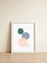 Abstract Soft Circles Part 3 — framed, leaning against the wall thumbnail