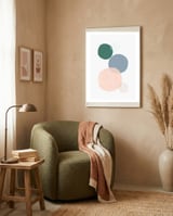Abstract Soft Circles Part 3 framed in a tender room thumbnail