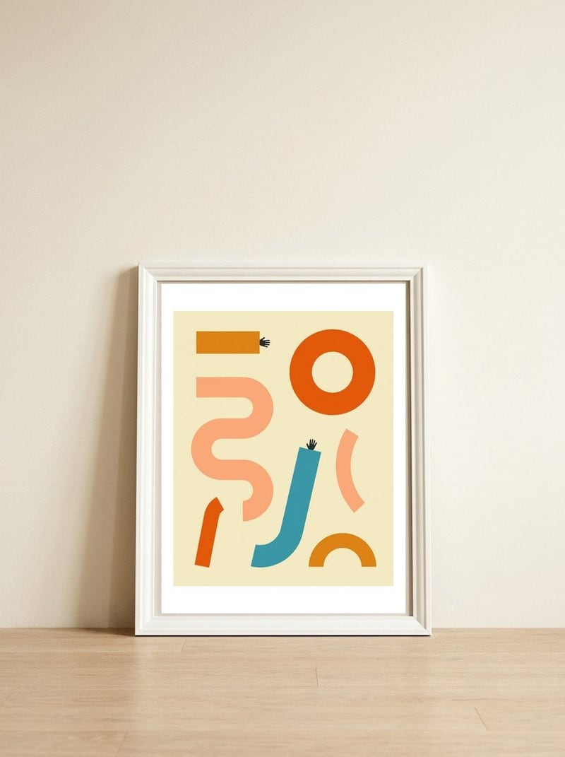 REACH (12) — framed, leaning against the wall