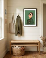 Fashion lady framed in a relaxed room thumbnail