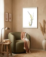 Flower Minimal Black And Gold 06 framed in a tender room thumbnail