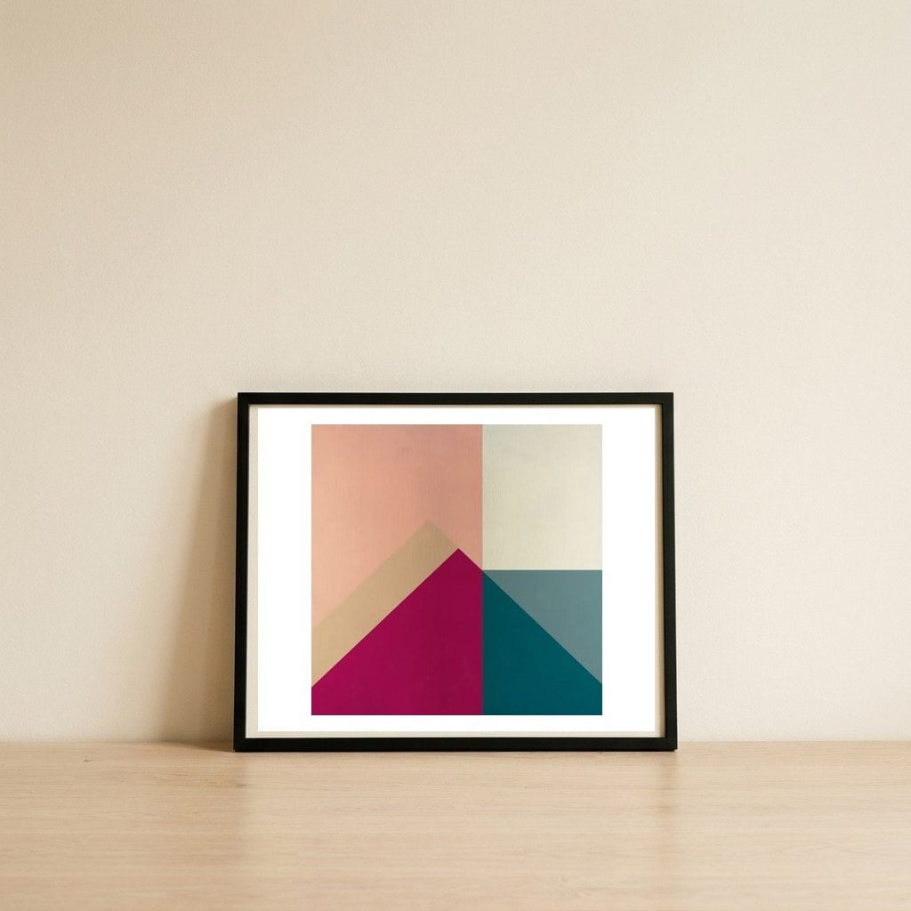 Peaceful Living 3 — framed, leaning against the wall
