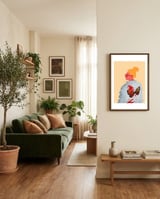 Lady in red glasses framed in a grounding room thumbnail