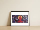 Halo Buddha (Enlightened) — framed, leaning against the wall thumbnail