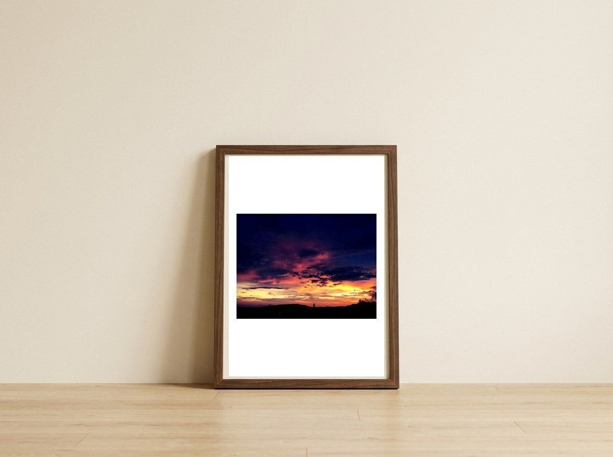 Sunset - Nature is an Art Masterpiece — framed, leaning against the wall