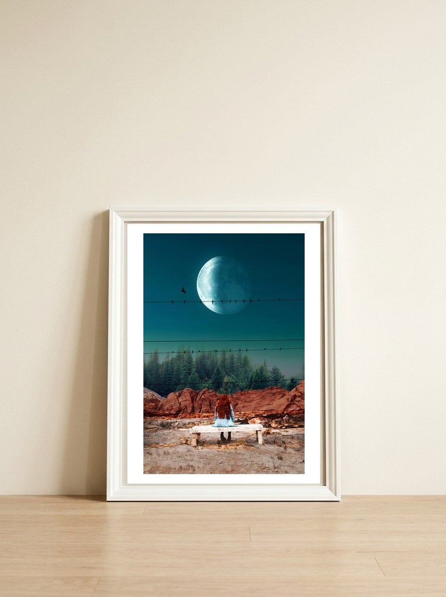 Mars is Here — framed, leaning against the wall