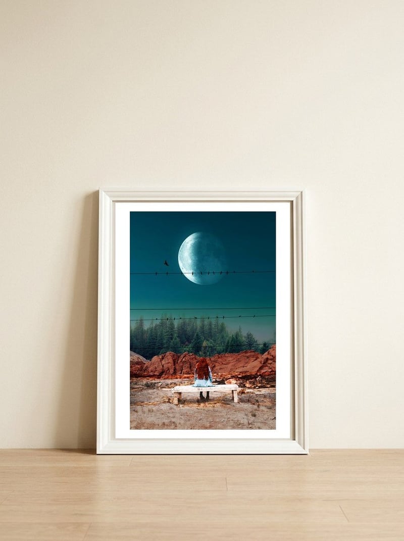 Mars is Here — framed, leaning against the wall