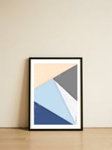 Minimal GeoShapes 1 — framed, leaning against the wall thumbnail