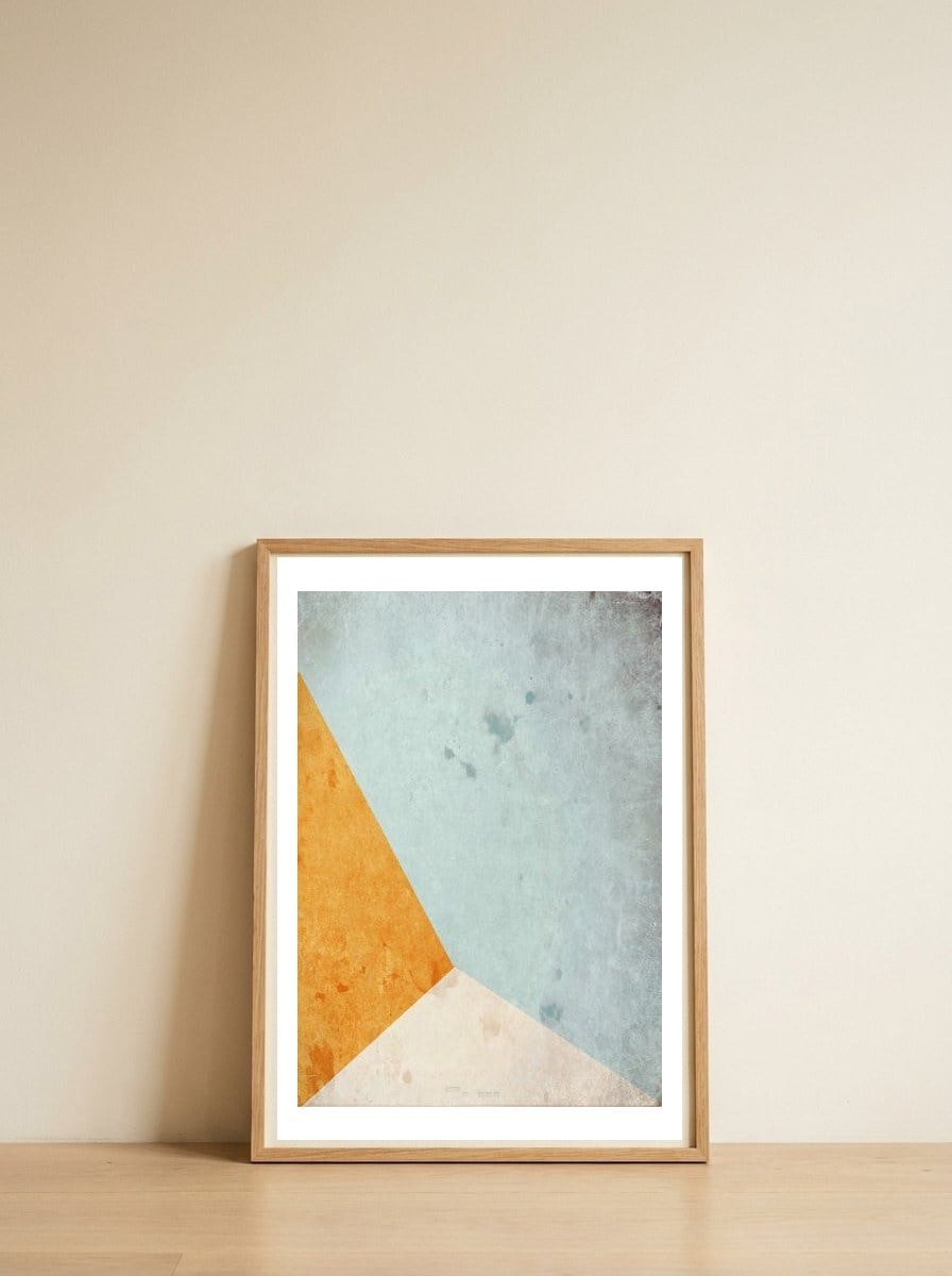 Minimal GeoShapes 2 — framed, leaning against the wall