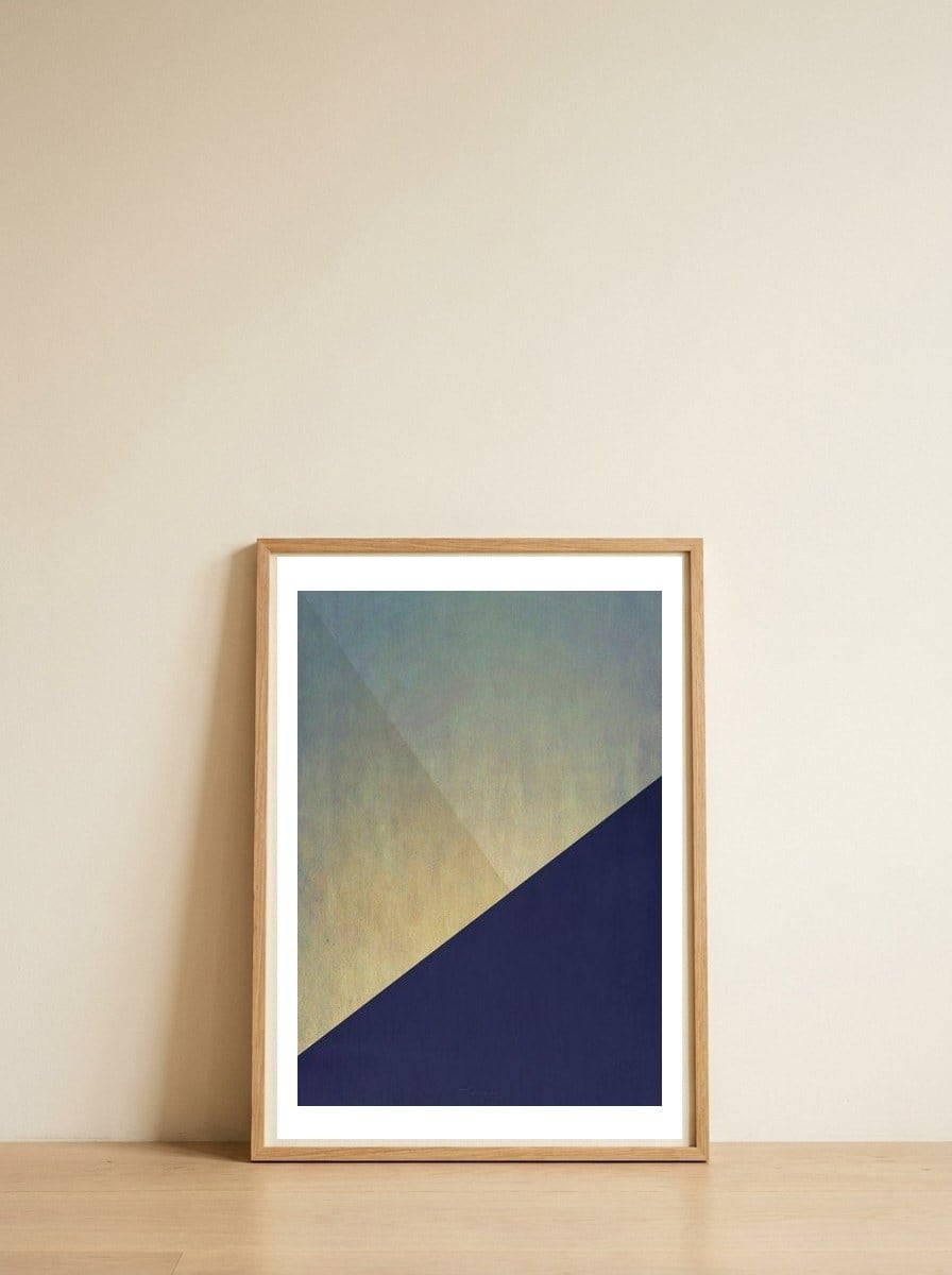 Minimal GeoShapes 5 — framed, leaning against the wall
