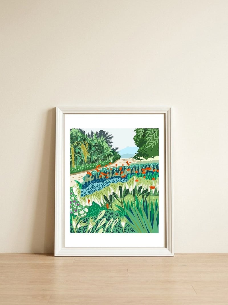 Solo Walk — framed, leaning against the wall