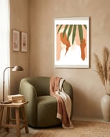 Musafir | Traveler Feminism Woman of Color in White Shirt | Palm Tropical Minimal Bohemian Fashion framed in a tender room thumbnail