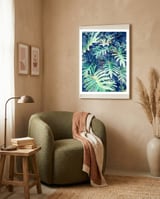 Rain + Leaves framed in a tender room thumbnail