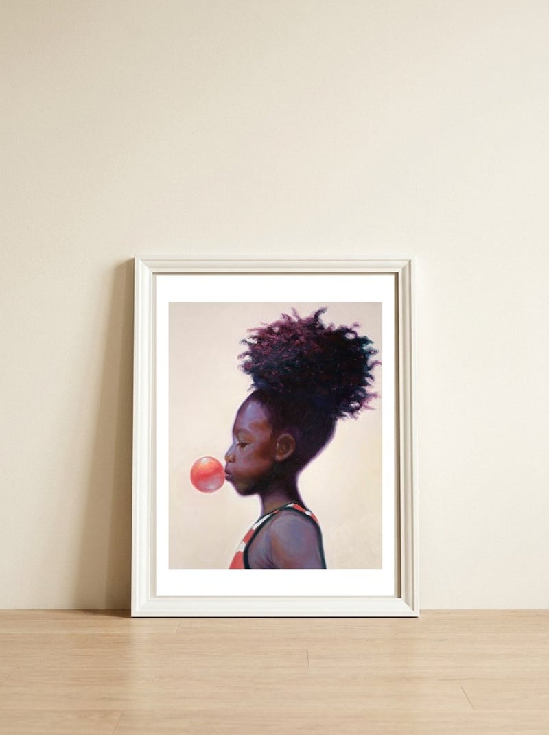 Blackberry — framed, leaning against the wall