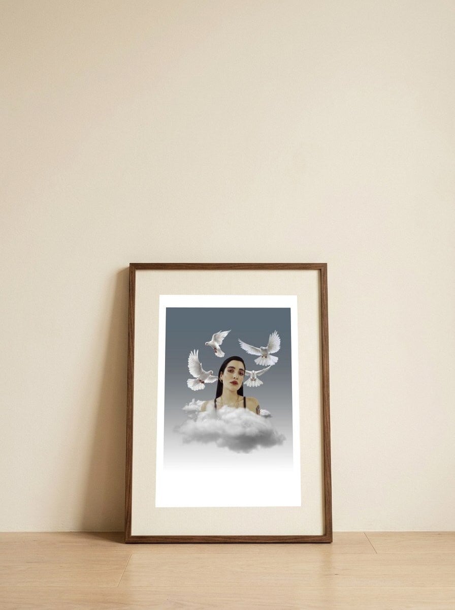 Levante — framed, leaning against the wall