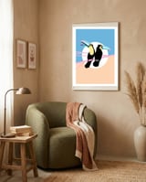 Pastel Toucans framed in a tender room thumbnail