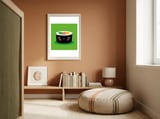 Happy Kawaii Sushi Maki framed in a gentle room thumbnail