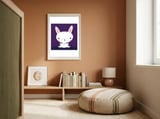 Nursery Kawaii Rabbit framed in a gentle room thumbnail