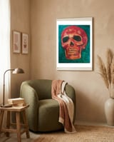 evil skull framed in a tender room thumbnail