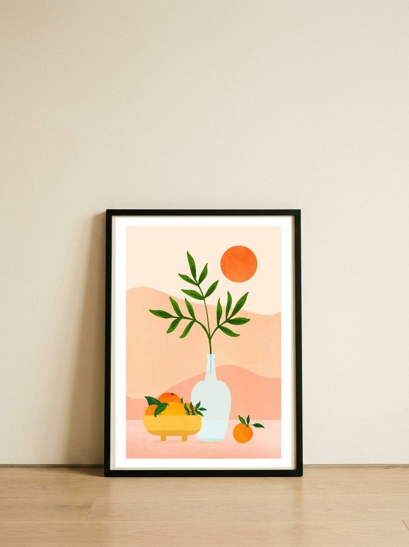 Summer Daze — framed, leaning against the wall
