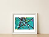 Struggle - Abstract On Canvas — framed, leaning against the wall thumbnail