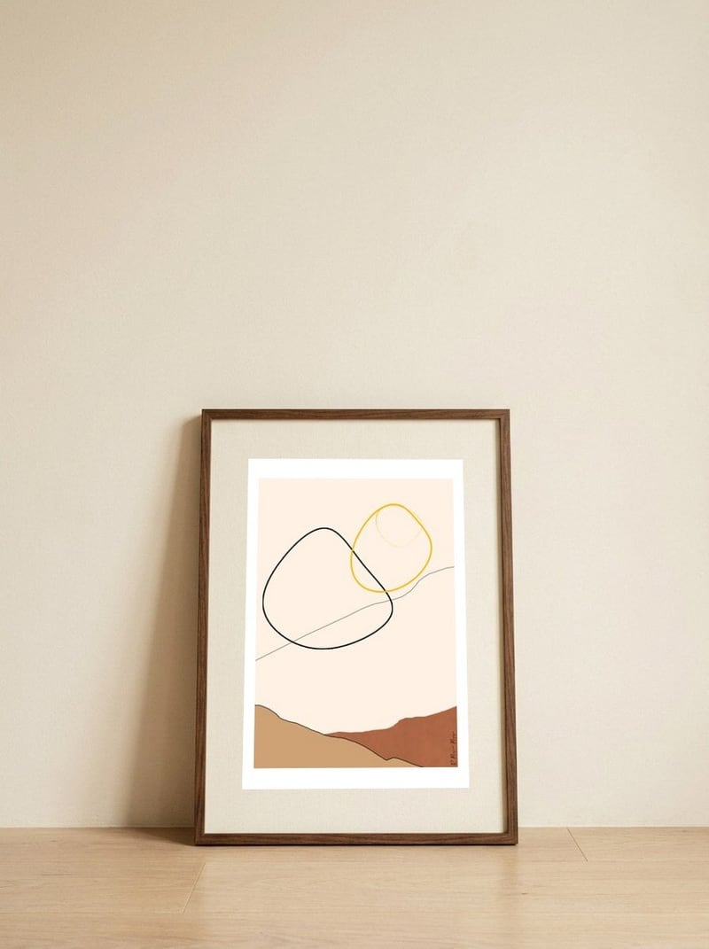 Desert 06 — framed, leaning against the wall