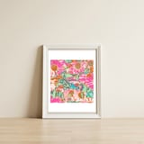 Pink Sunflowers — framed, leaning against the wall thumbnail