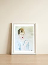 Audrey In Blue — framed, leaning against the wall thumbnail