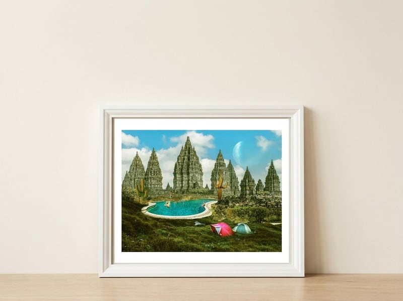 Nga Jogjarta — framed, leaning against the wall