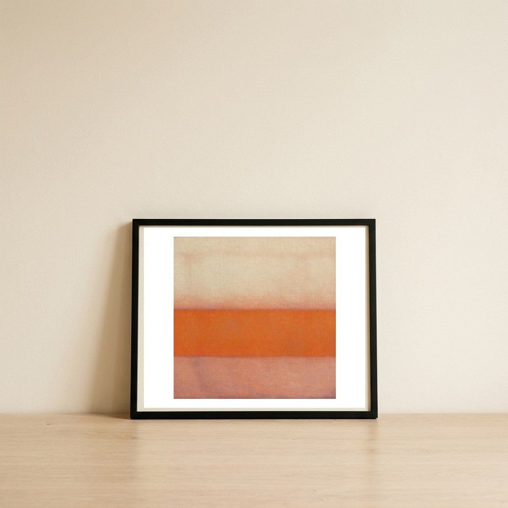 Ocher Division — framed, leaning against the wall