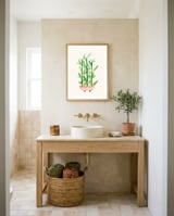 Happy Bamboo Houseplant framed in a breezy room thumbnail